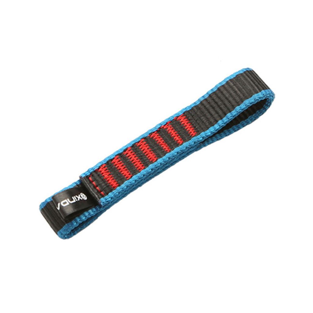 Hochfestes, bruchfestes Klettergurtband aus Nylon (22 kN) mit hoher Belastbarkeit und Bruchlast, geeignet für Bergsteiger und als Karabiner.
