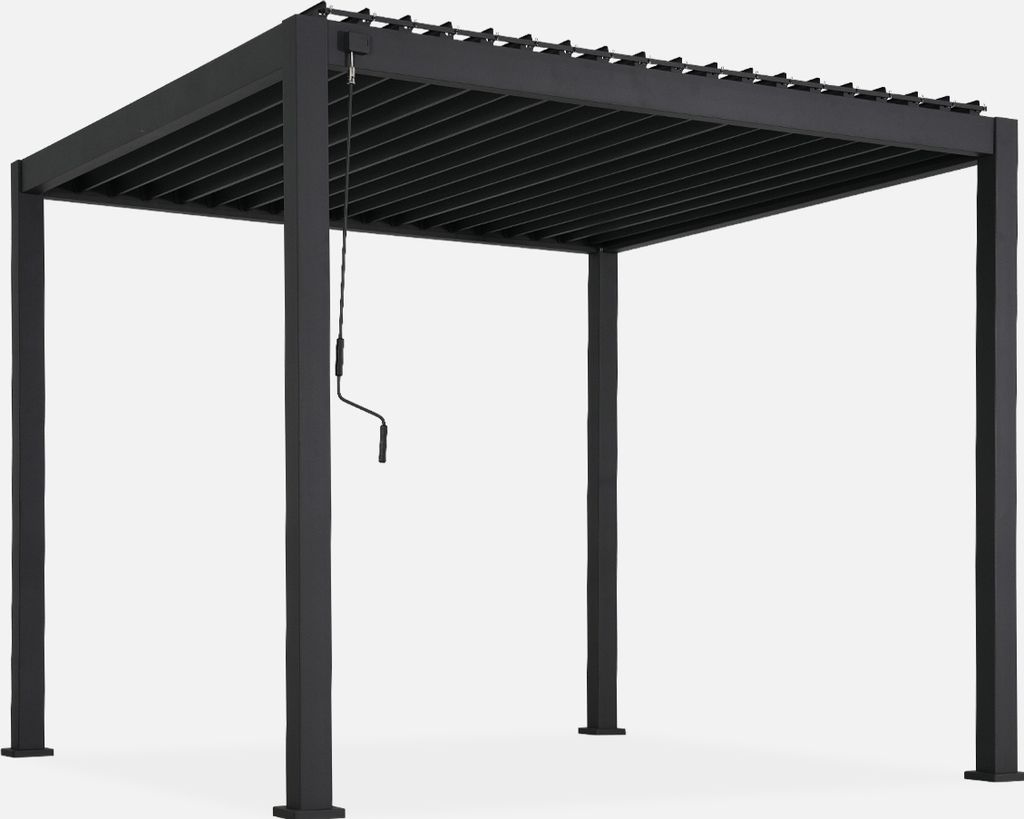 sweeek Pergola Triomphe V2, 3x3m, Anthrazit, Produktbild