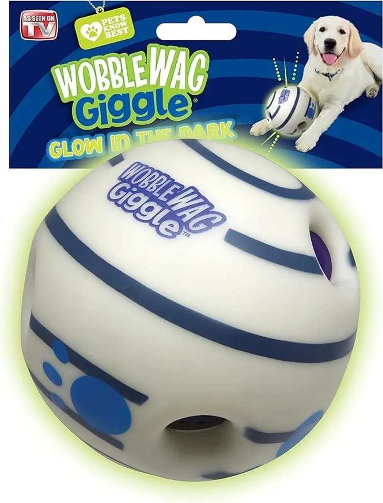 Balle interactive chien stimule le jeu sons de rire sans piles 14cm