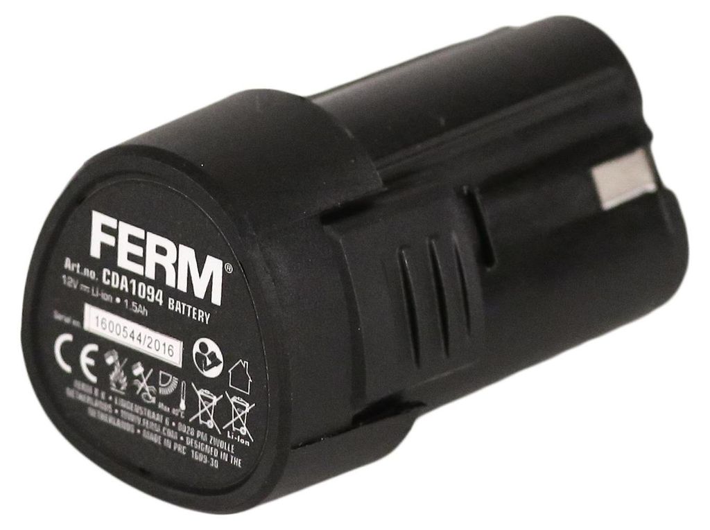 FERM - CDA1094 - Akku 12V - 1.5Ah Li-Ion - Für CTM1016, Produktbild 