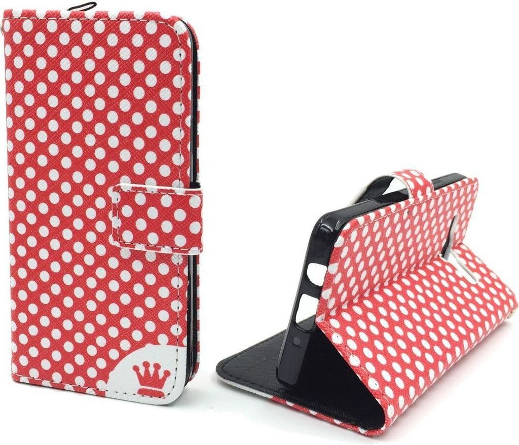 Handyhülle Tasche für Handy Samsung Galaxy A3 Polka Dot Rot