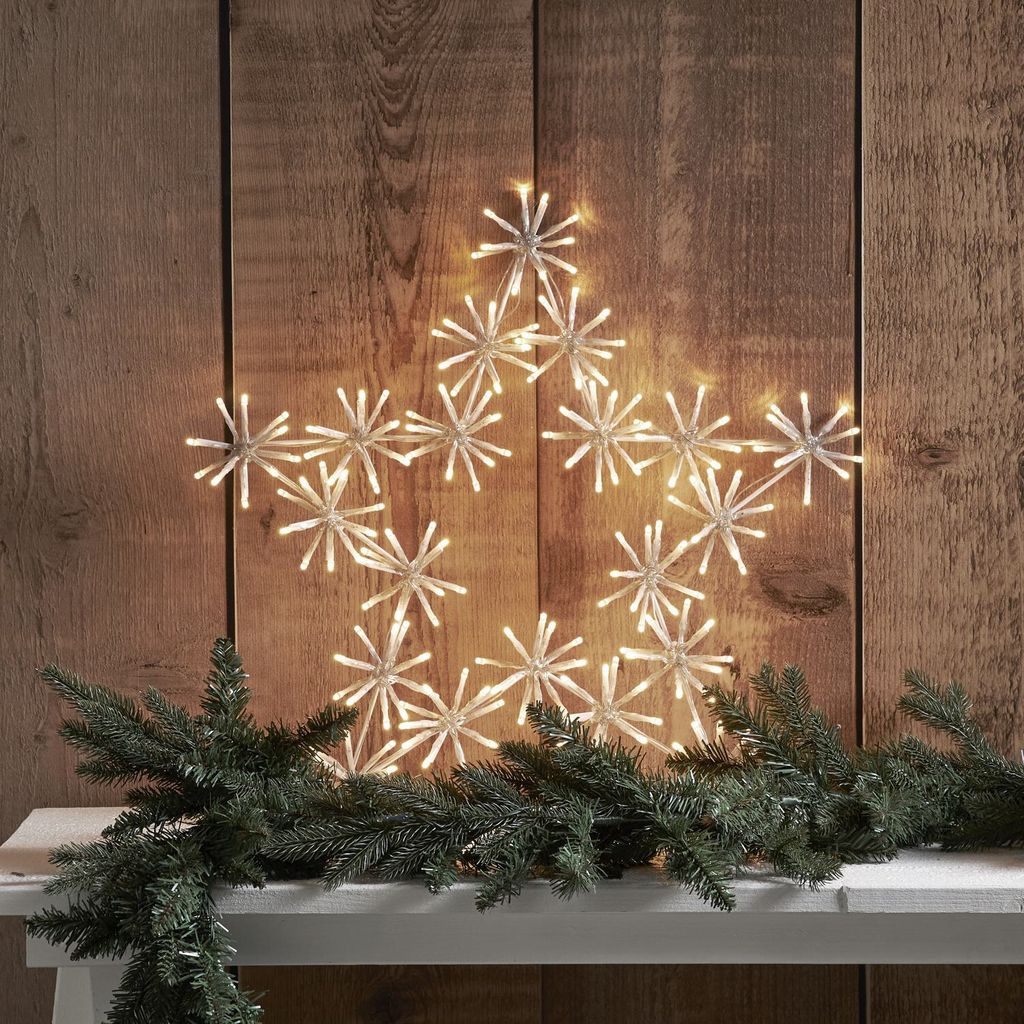 Star LED-Silhouette 'Flower' – 200 Warmweiße LEDs, Ca. 60x60 Cm, IP44, Für Außenbereich