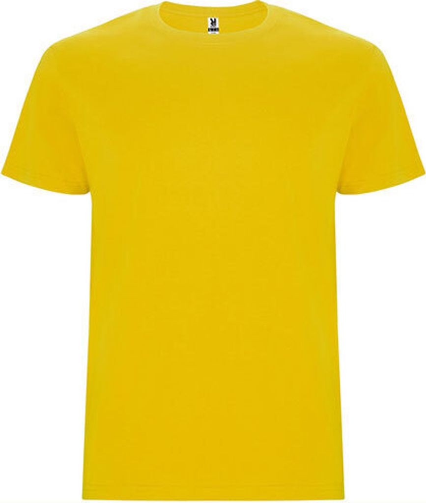 Roly CA6681 | Stafford T-Shirt - Doppellagiger Rundhalskragen - Farbe: Yellow 03 - Größe: XL