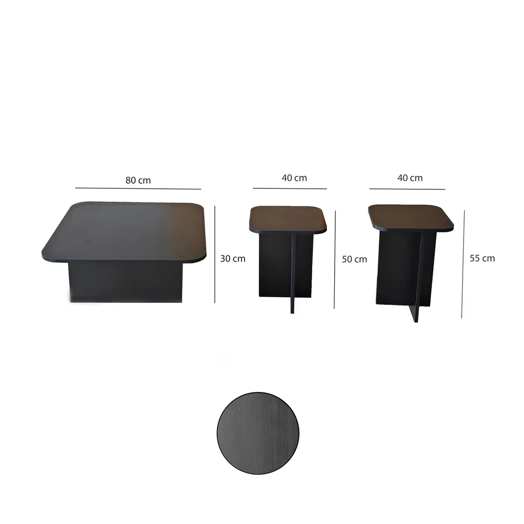 Table Basse Skye Decor Noire : Finition Anti-Rayures et Nettoyage Facile - 6