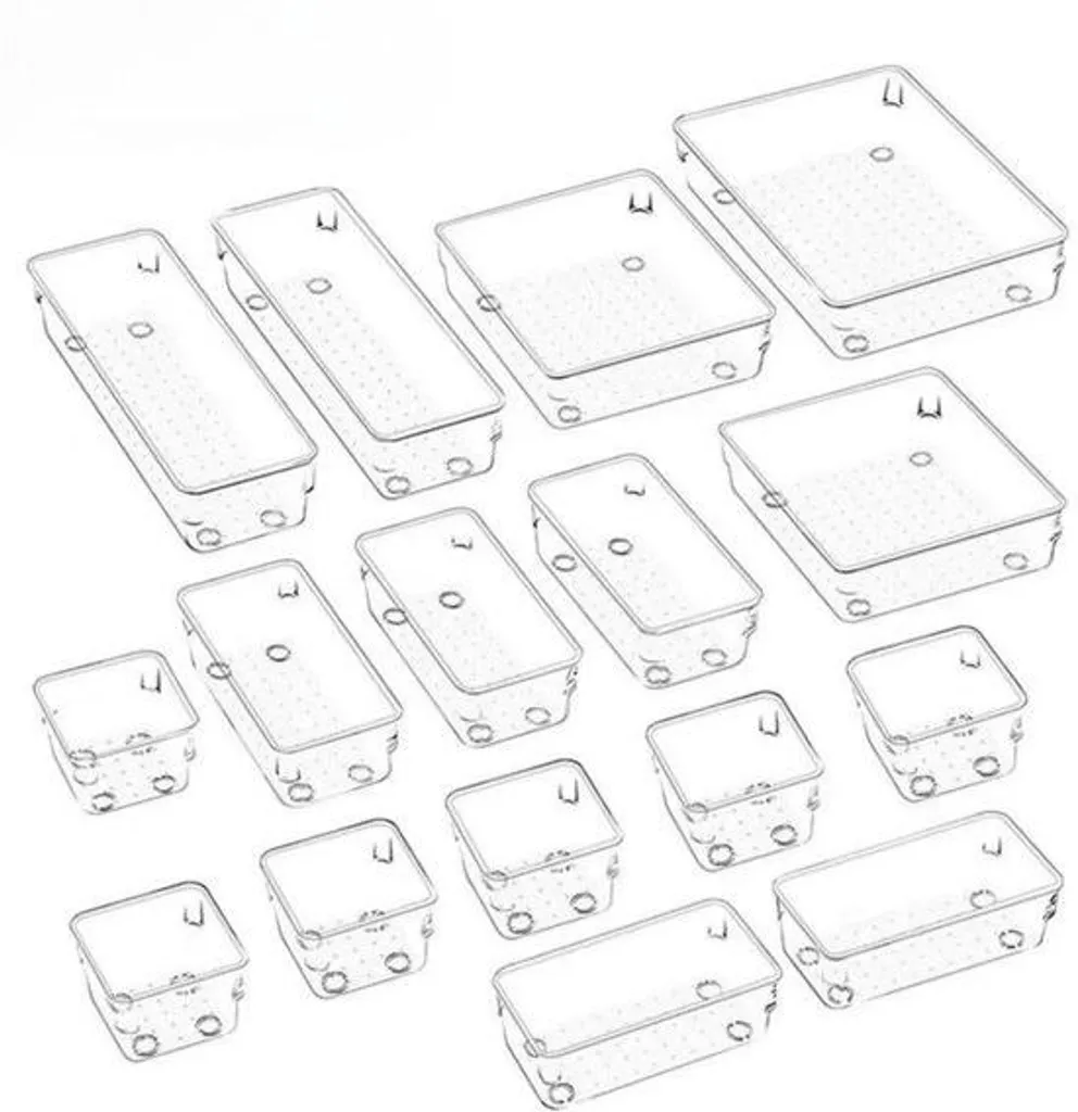 Fini le désordre avec ce rangement transparent 16 cases pour vos tiroirs