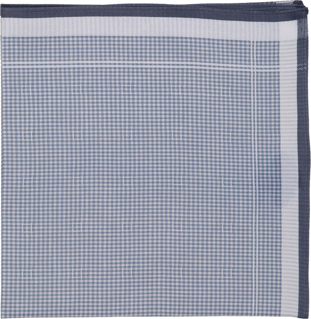Tiseco Herren Taschentücher Set - 3 Stück, 100% Baumwolle, 42x42 cm, Klassisches Karomuster, Indigo