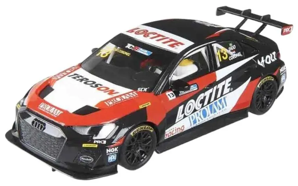 Voiture de circuit Scalextric Audi RS3 LMS TCR Orange Loctite de course