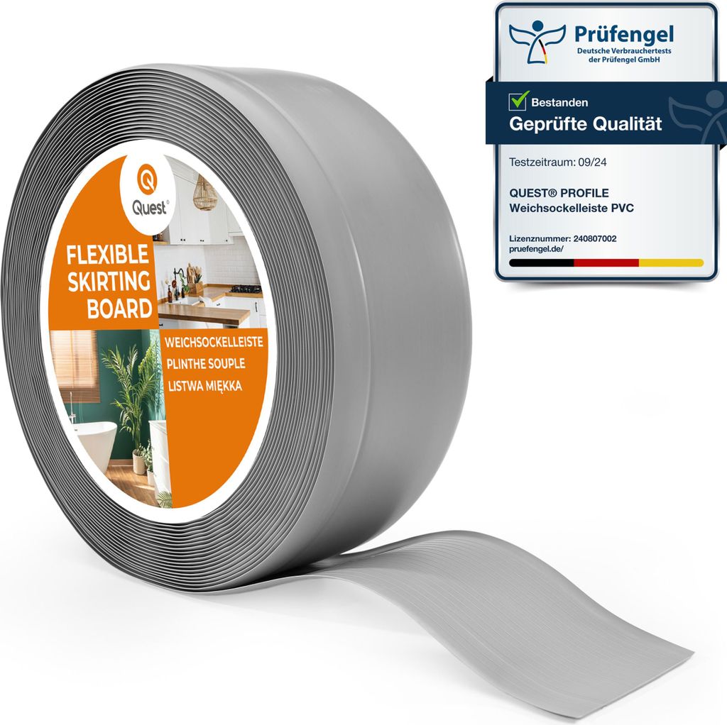 QUEST Battiscopa in PVC 70x20mm, 1m, Battiscopa morbido, Immagine del prodotto 