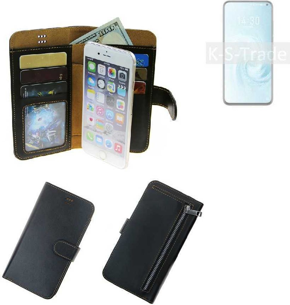 K-S-Trade Schutz Hülle kompatibel mit Meizu 17 Klapphülle Case Phone cover Slim Handytasche Handy Hülle schwarz aus Kunstleder (1 Stk)