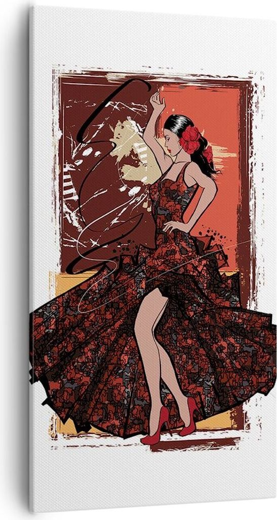 Bild auf Leinwand - Leinwandbild - Tanz Tänzer - 55x100cm - Wand Bild - Wanddeko - Wandbilder - Leinwanddruck - Bilder - Kunstdruck - Wanddekorati...