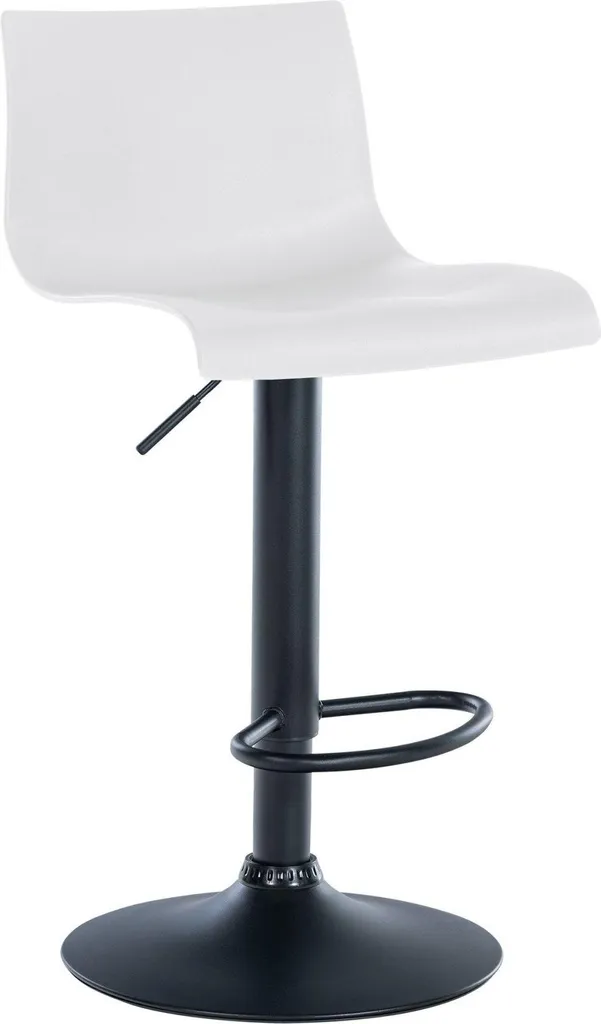 Sgabello da bar moderno - Altezza seduta di tendenza - Girevole e regolabile a 360° | Colore: Bianco | Materiale: Plastica