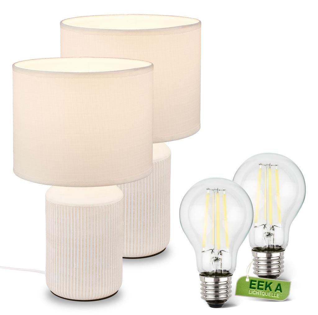 Briloner Ino lampe de table, abat-jour en tissu, Image du produit 