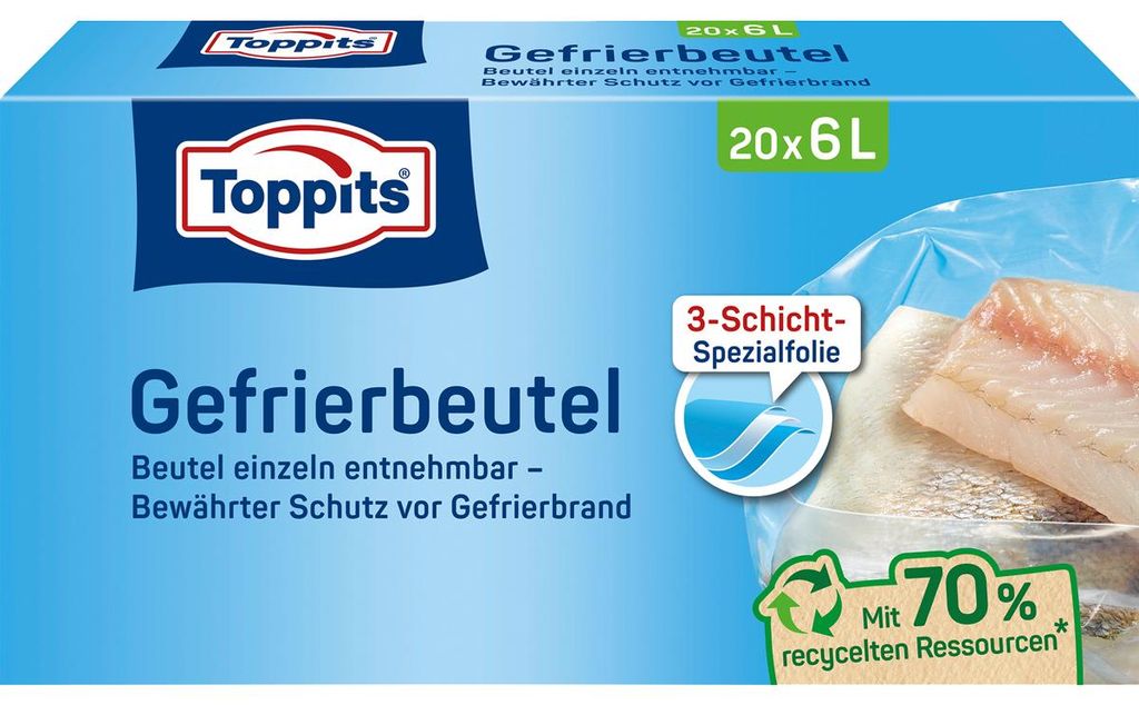 TOPPITS 4008871208095 Sáčky do mrazničky TOPPITS, 20 x 6 Obrázek produktu 