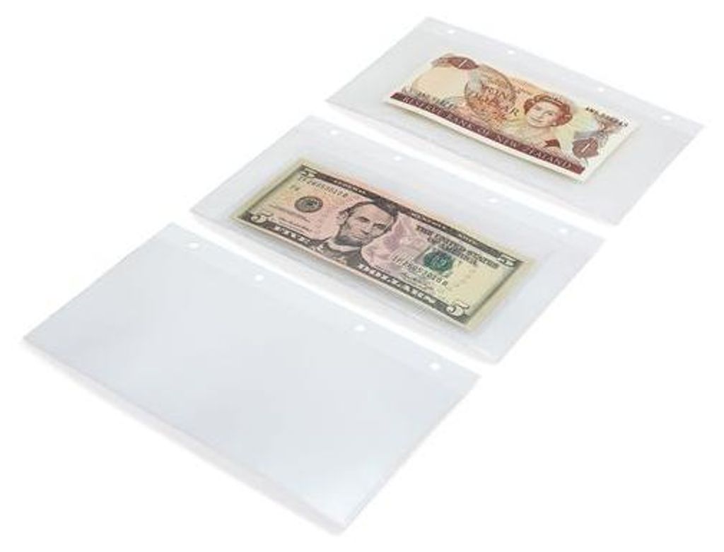 Nachfüllpack Banknotenhüllen für Album Charta, Innenformat 200 x 112 mm, 10er Pack