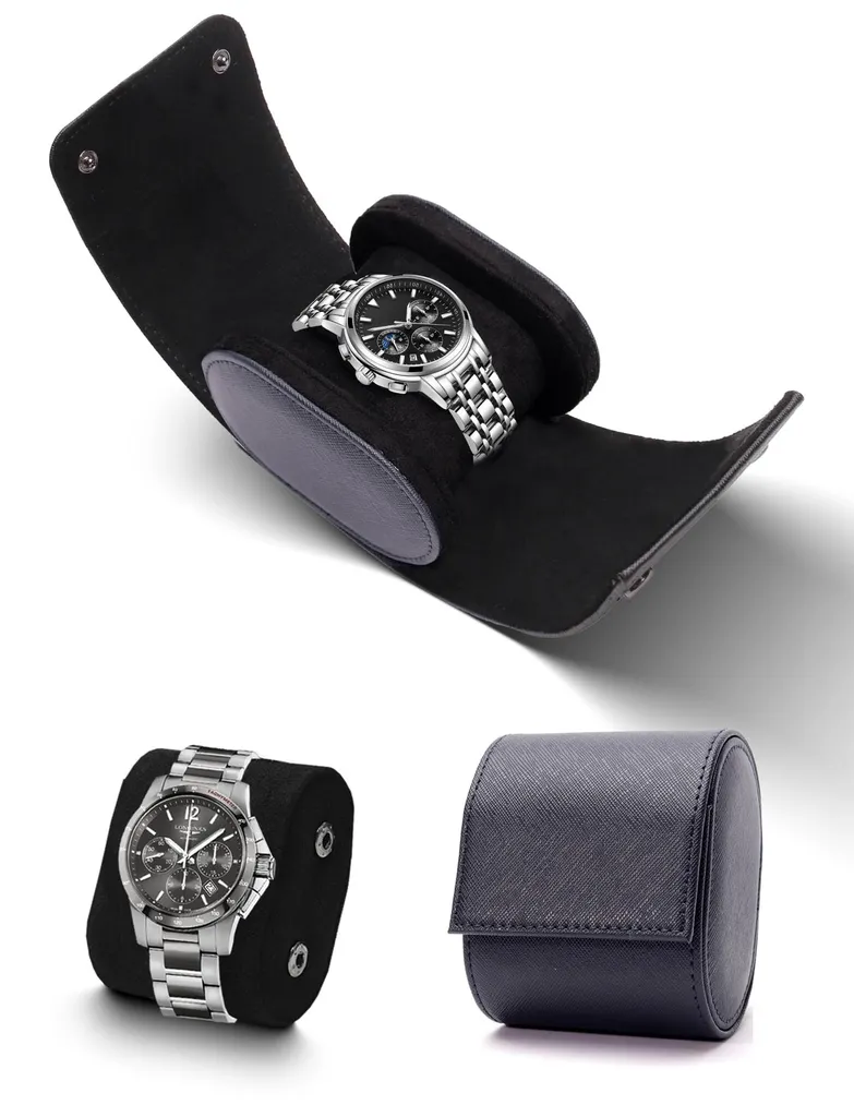 Support de montre portable pour voyageur et protection bijoux en cuir