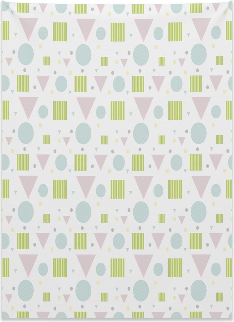 Abakuhaus Abstrakt Wandteppich, Geometrische Figuren aus Weiches Mikrofaser Stoff Kein Verblassen Klare Farben Waschbar, 110 x 150 cm, Lindgrün Se...