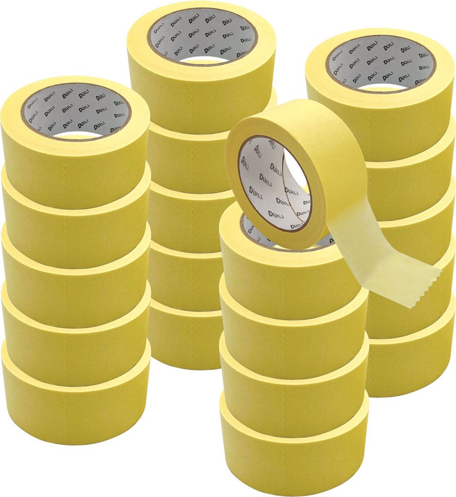 ARLI 20x Abdeckklebeband Kreppband 48 mm x 50 m Krepp 262 Malerkrepp Malerband Kreppklebeband