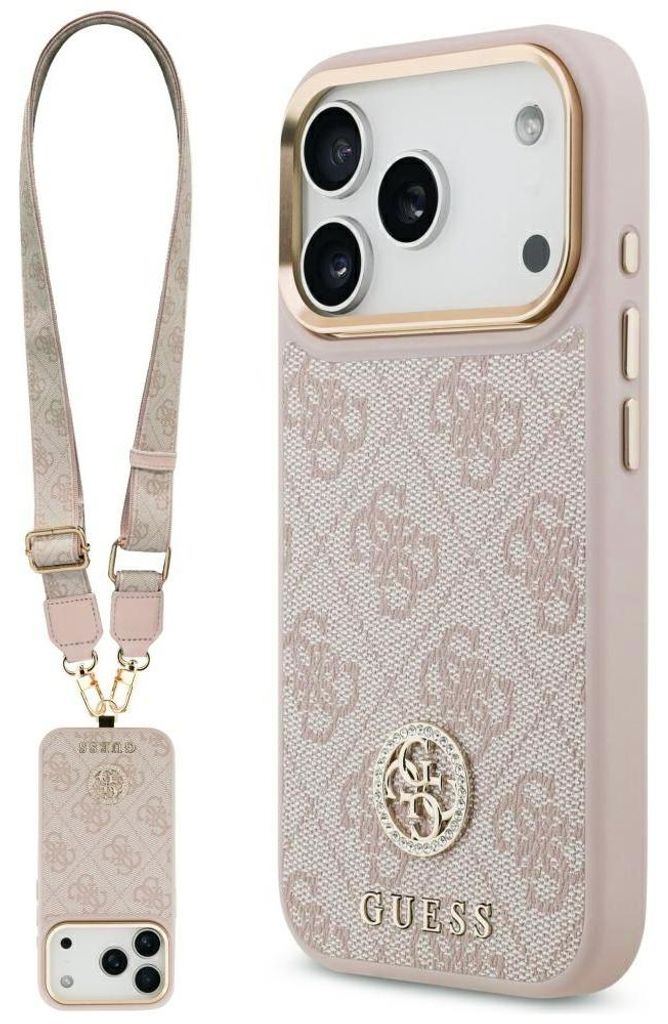 Fall Guess 4G Strass Logo & Big Strap Metall Knöpfe Magsafe Produktbild 