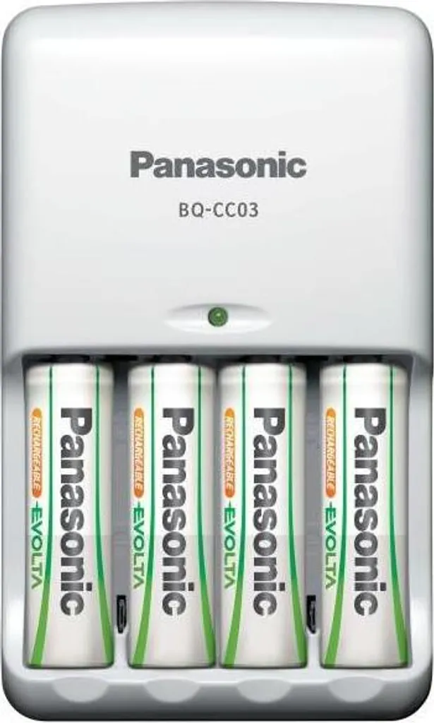 Carica Batterie Panasonic BQ-CC03 | Timer di Sicurezza per Ni-MH AA AAA