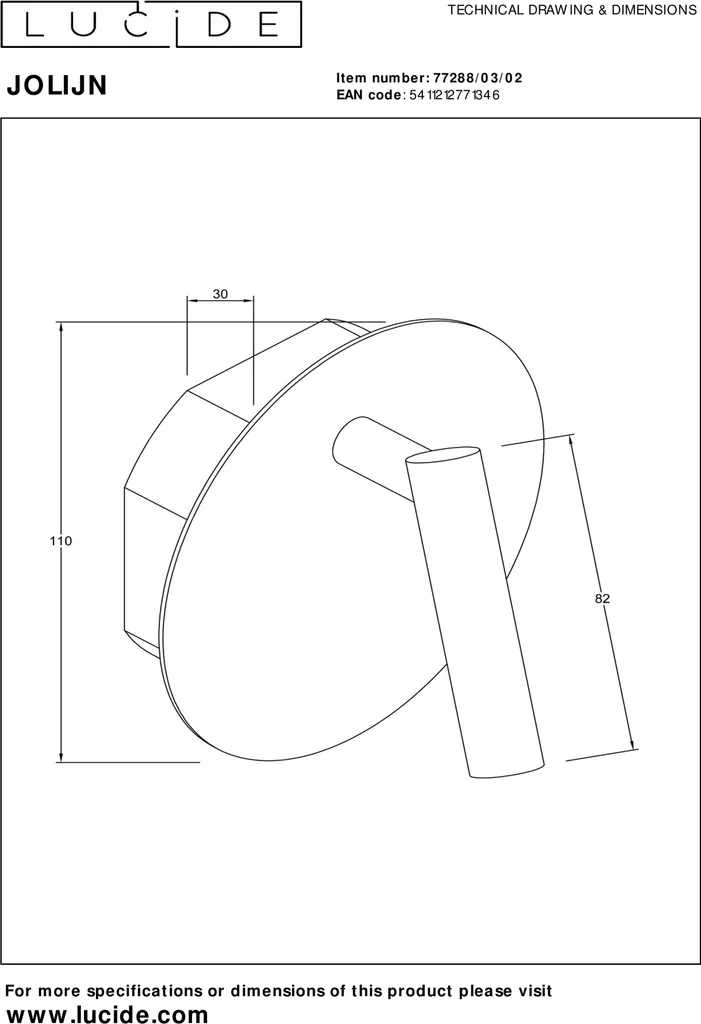 Applique LED orientable JOLIJN 2W Or - Liseuse compacte de qualité