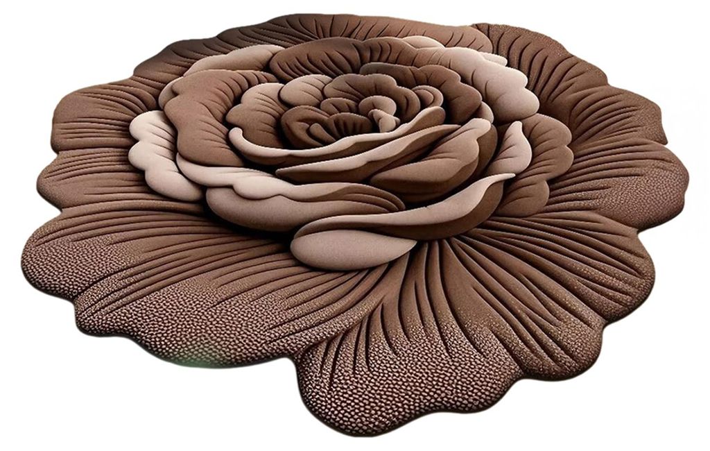 Rutschfeste Fußmatte mit Blumenmuster, 3D-Badematte mit realistischem Muster, super saugfähige Duschmatte, schnelltrocknender, weicher Teppich