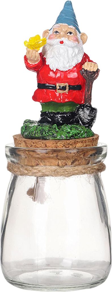 Weihnachtsbonbonglas, durchsichtiges Glas mit Deckel, Harz, Zwerg, Weihnachtsmannstatue, Mini-Snackglas für Küchentisch, gestuftes Tablett, Dekor...