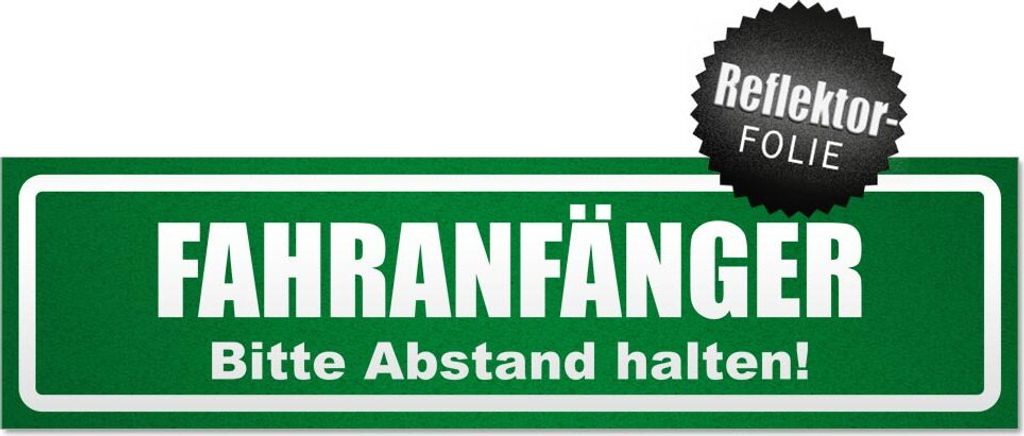 Fahranfänger. Bitte Abstand halten! Invertiert Magnetschild Schild magnetisch