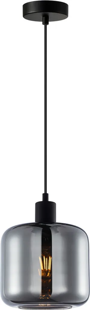 Suspension Maluna Italux en verre fumé noir 1xE27 40W pour salon moderne