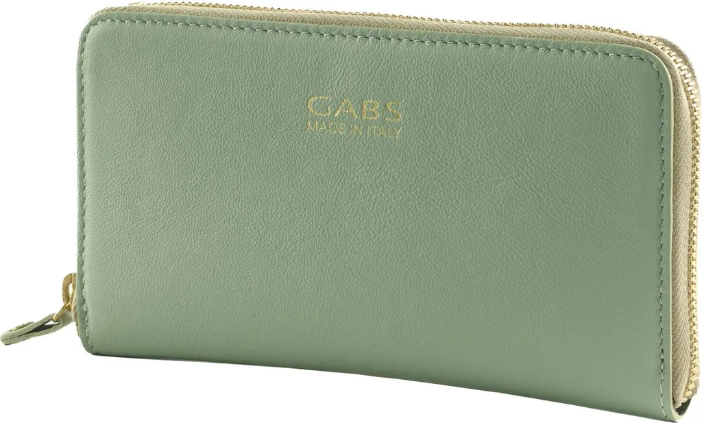 Porte-monnaie Gabs GMONEY17 en cuir Colonia menthe italien