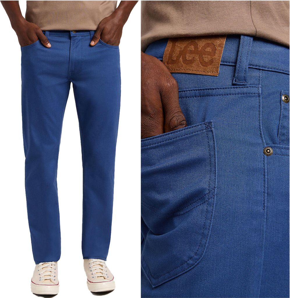 Lee Daren Zip Fly Herrenmaterialhose Chino Chinos Drama Blau 112349220 L707016069
