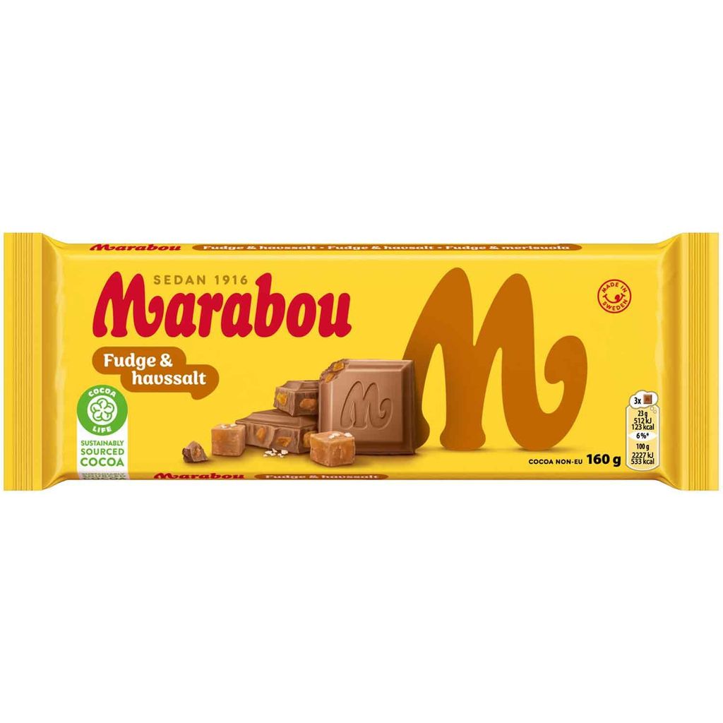 Marabou Fudge & Havssalt 160g Produktbild 