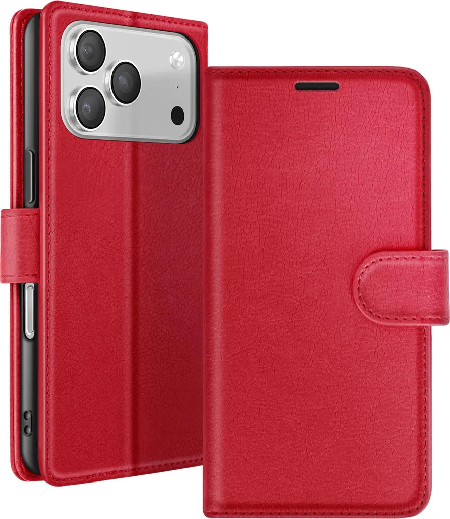 Zanaé Cover iPhone 17 Pro Rosso Business - Portafoglio Magnetico Elegante