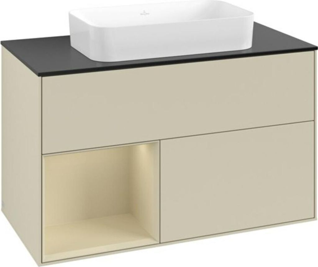 V&B Waschtischunterschrank Finion 100x60,3 cm, Rg l si G m La, si Gr m Lac