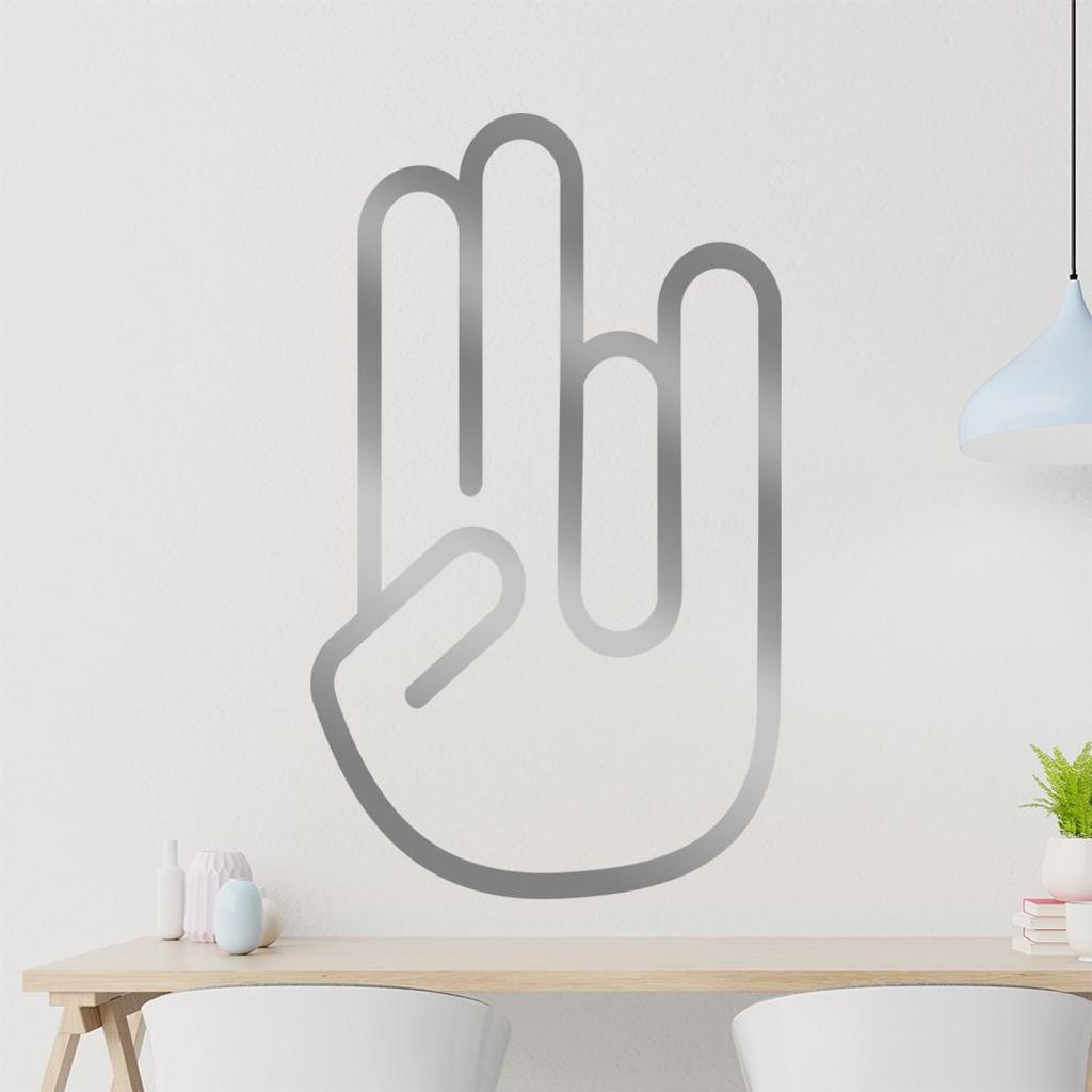 The Shocker Hand Wandtattoo in 6 Größen - Wandaufkleber Wall Sticker - Dekoration, Küche, Wohnzimmer, Schlafzimmer, Badezimmer