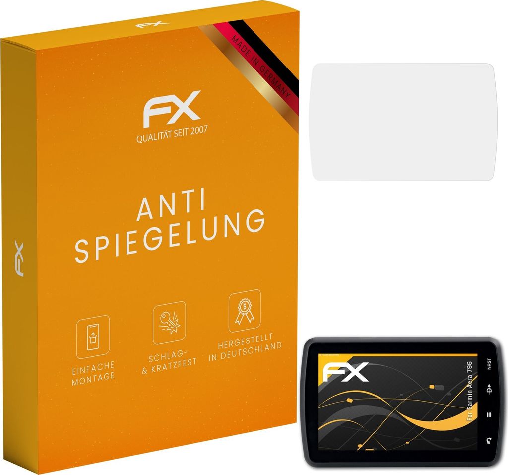 atFoliX FX-Antireflex 3x Schutzfolie kompatibel mit Garmin Aera 796 Displayfolie