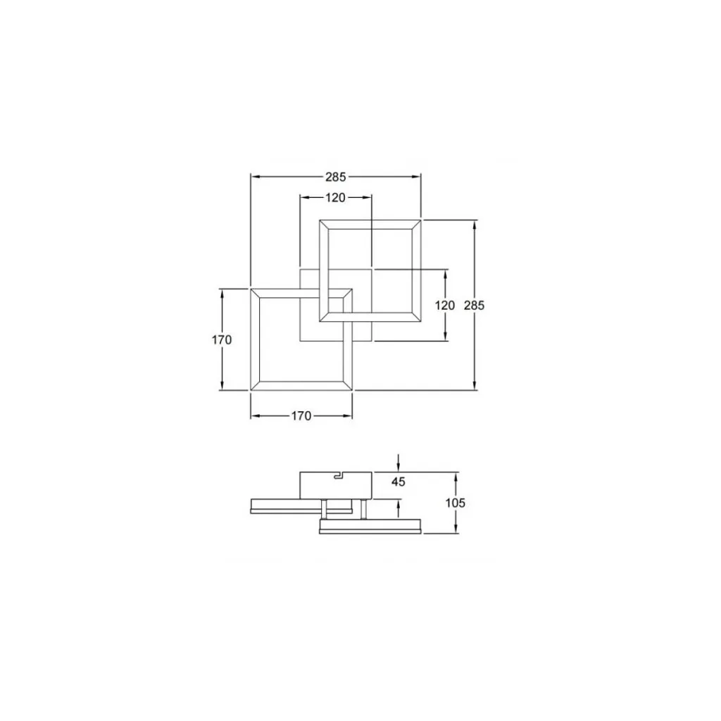 Plafonnier LED Noir 21W Chic pour Éclairage de Chambre ou Bureau - 2