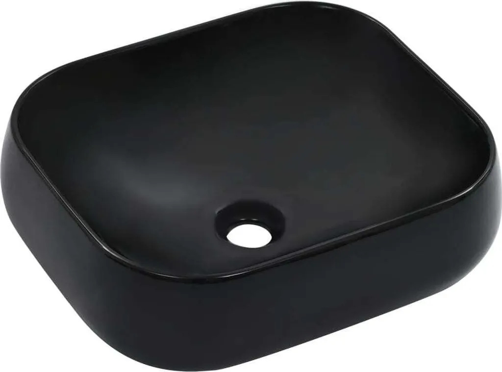 Vasque à poser 44,5x39,5x14,5 cm en céramique noire mate série Alto