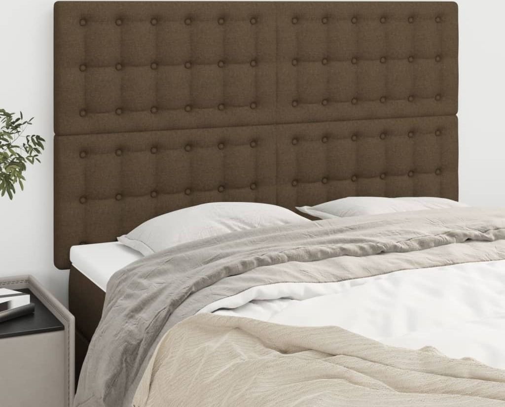 Cloris Designermöbel Kopfteile 4er Set Dunkelbraun Produktbild 
