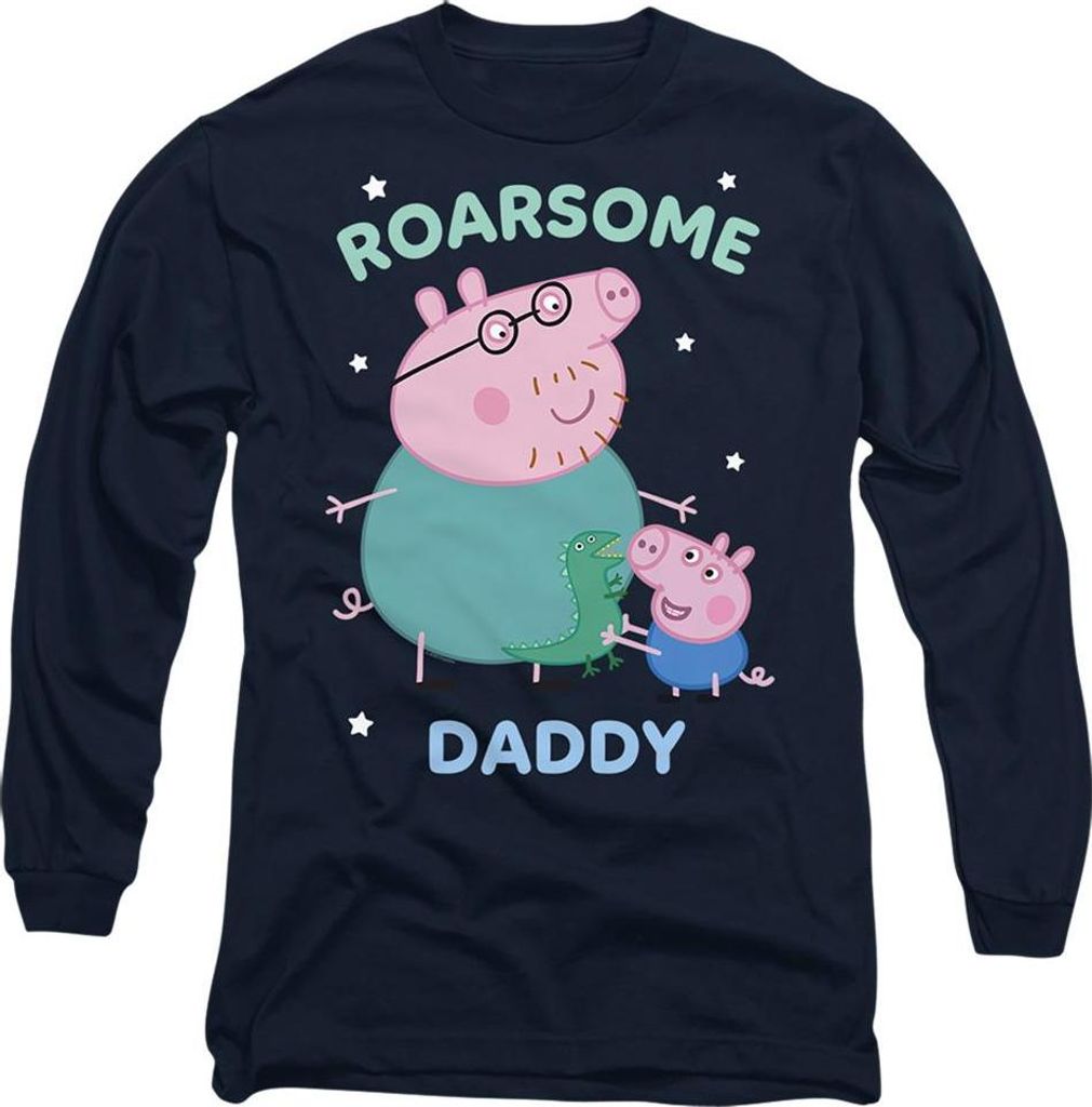 Peppa Pig - "Roarsome" T-Shirt für Herren/Damen Uni, Langärmlig TV21314 (S) (Marine)