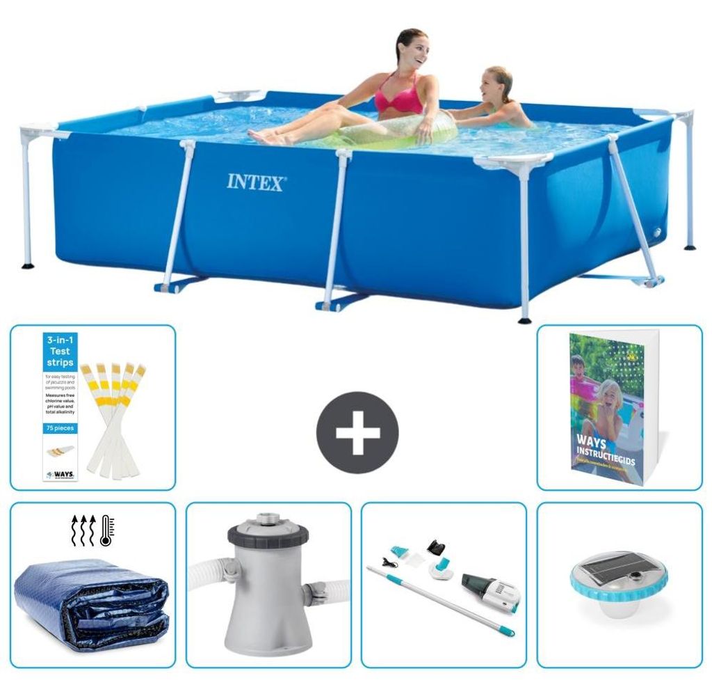Rechteckiger Frame Pool - 220x150x60 cm - 7-teilig S81