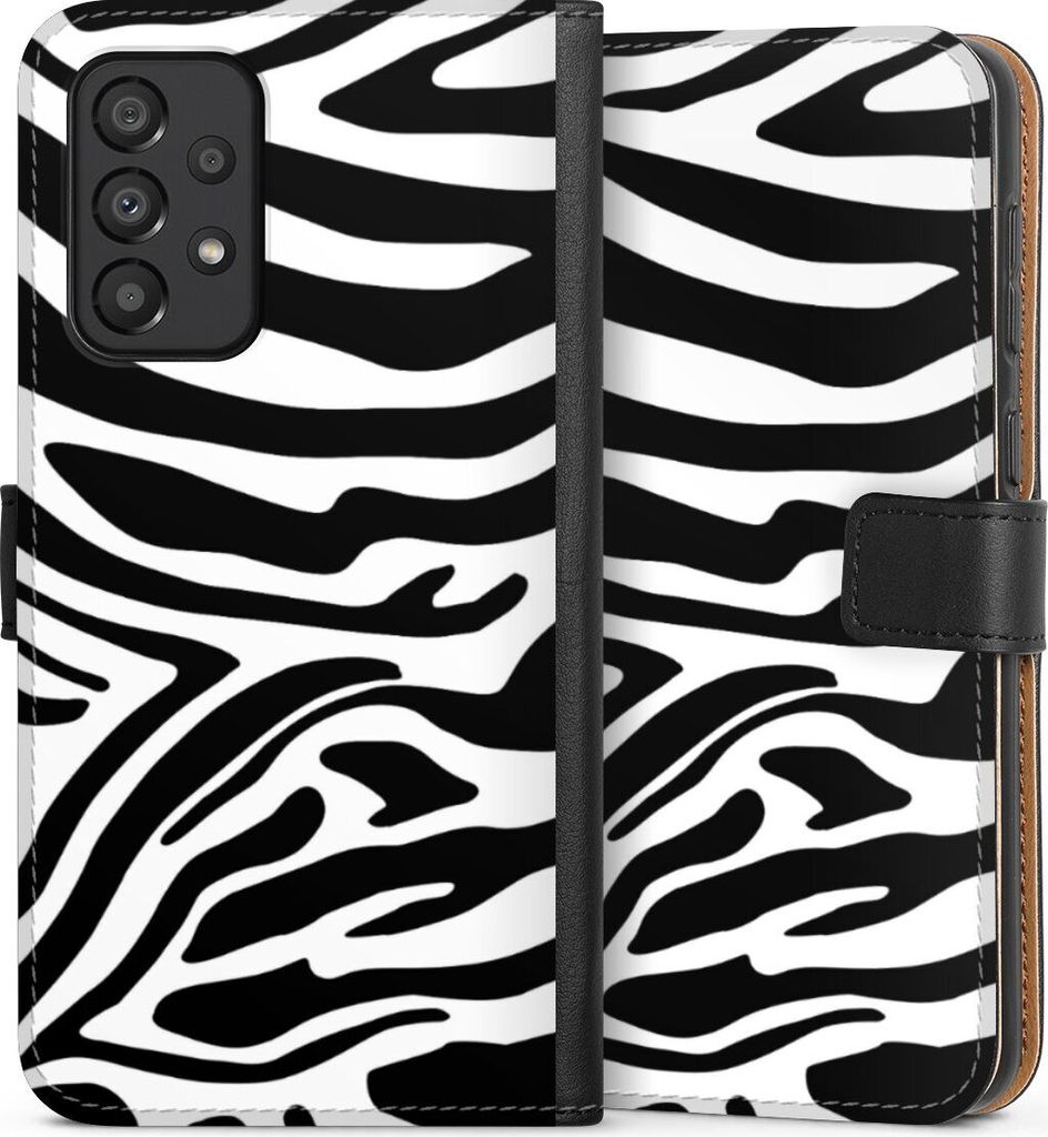 DeinDesign Klapphülle für Samsung Galaxy A33 5G Handytasche Lederhülle Tasche Animal-Look Animalprint Zebra