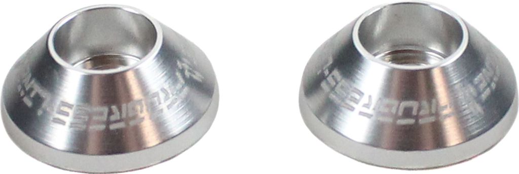 1 Paar konische Zierringe für Lenkergewicht aus Aluminium 6061, Farbe Silber, Innendurchmesser 6,1mm