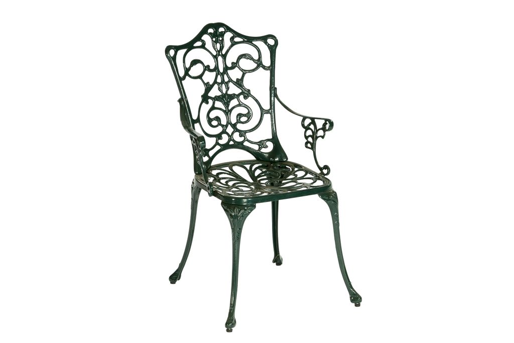 Merxx Sessel "Lugano" - Aluminiumguss, Farbe: grün, (TxBxH): 55 x 50 x 89 cm