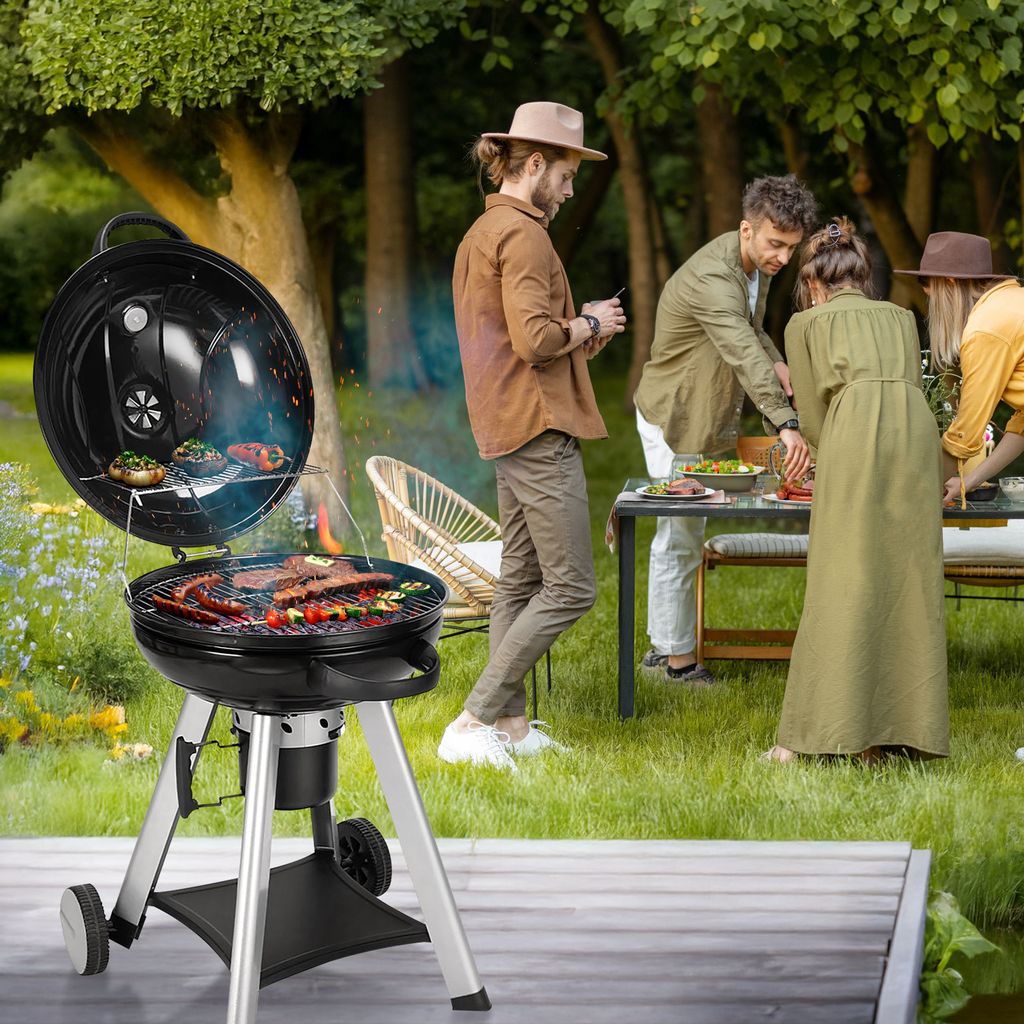 TAINO NEO Holzkohle-Kugelgrill mit klappbarem Deckel Produktbild 2