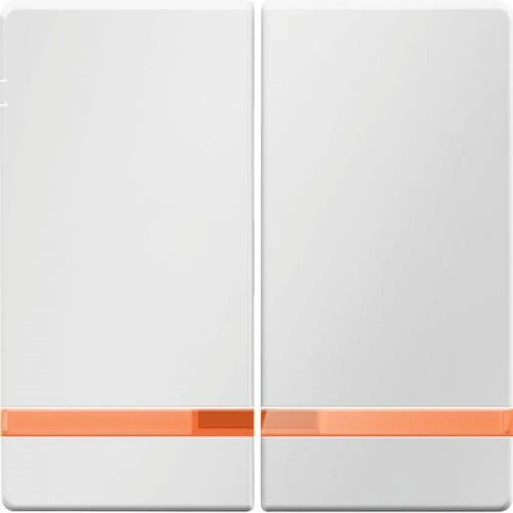Enjoliveur interrupteur blanc polaire velours avec lentille orange 1627
