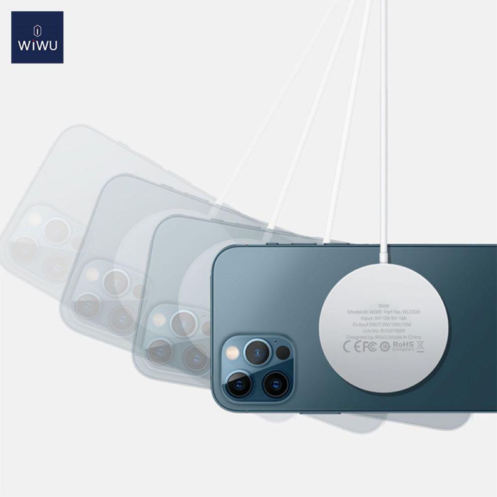 WiWU - Drahtloses Ladegerät Kompatibel mit MagSafe Wi-W009 15W