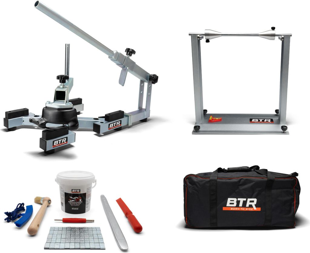 BTR Reifenmontiergerät EVOX mit Wuchtbock, Starterpaket und Tasche Silber BTR Wuchtbock Paste