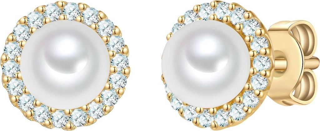 Rafaela Donata Ohrstecker Sterling Silber Zirkonia Muschelkernperle 50110467