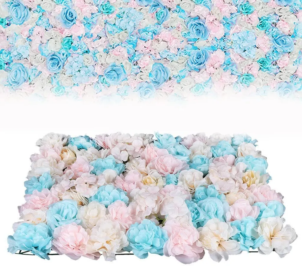 Décoration murale de roses artificielles 40x60cm pour jardin et salon