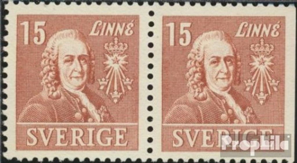 Briefmarken Schweden 1939 Mi 273B/Dr Paar postfrisch Wissenschaft